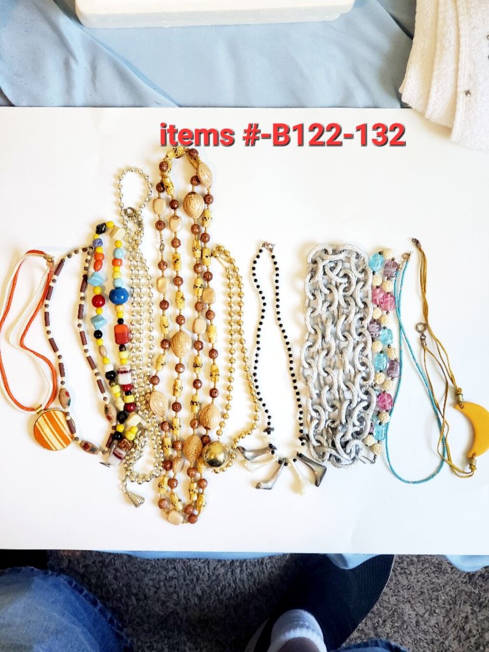11 Necklaces, items # B -122-132,. wt. 379.grams.